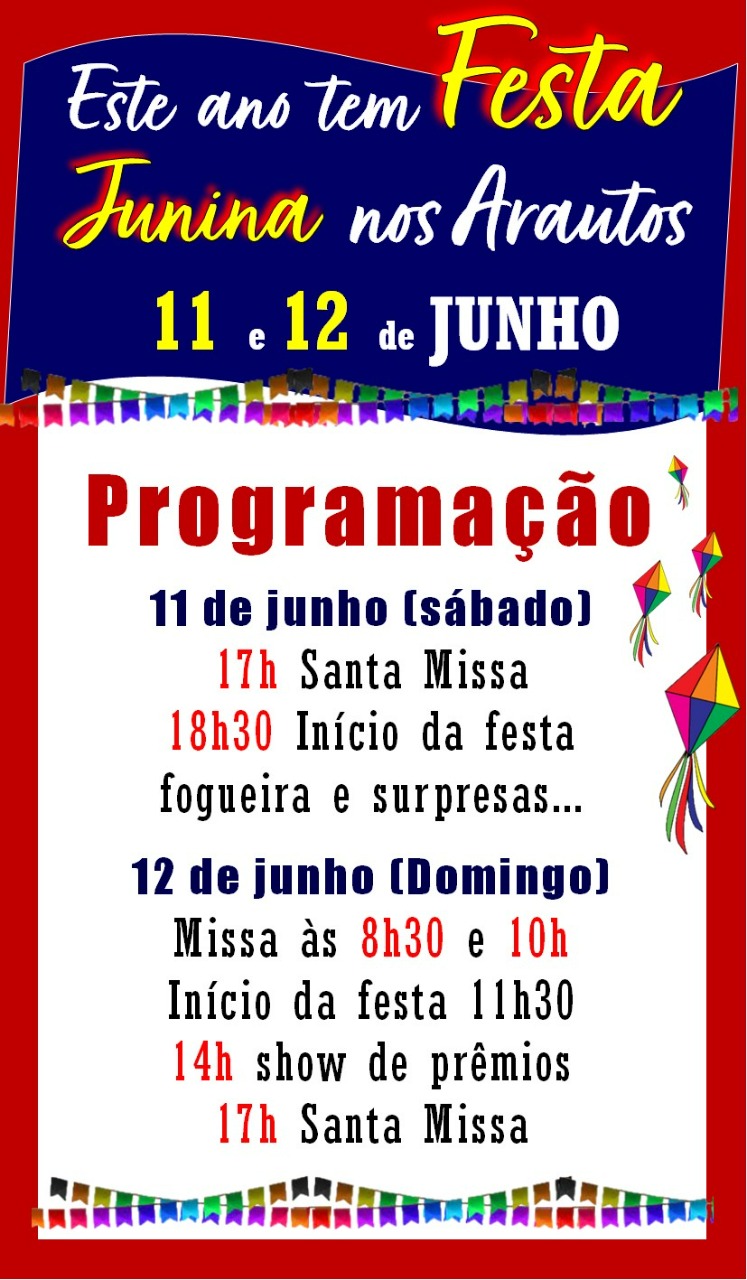 Festa Junina 2022 Arautos Joinville Dia 11 e 12 de Junho